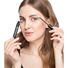 Eyebrow conditioner held by a model